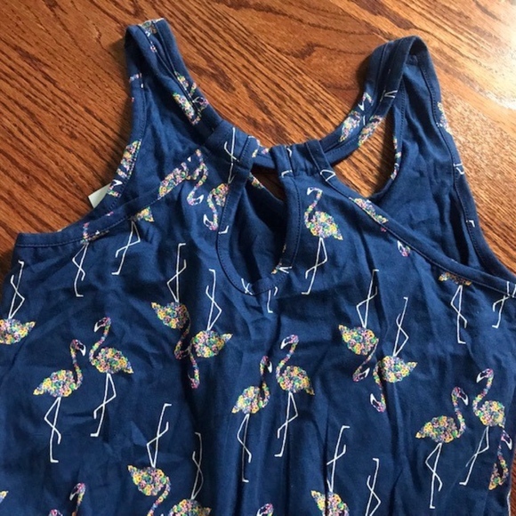 GIRLS OLD NAVY FLAMINGO SHORTS OVERALLS ROMPER JUMPSUIT Sz XL X-LARGE (14) NWT - Picture 3 of 4